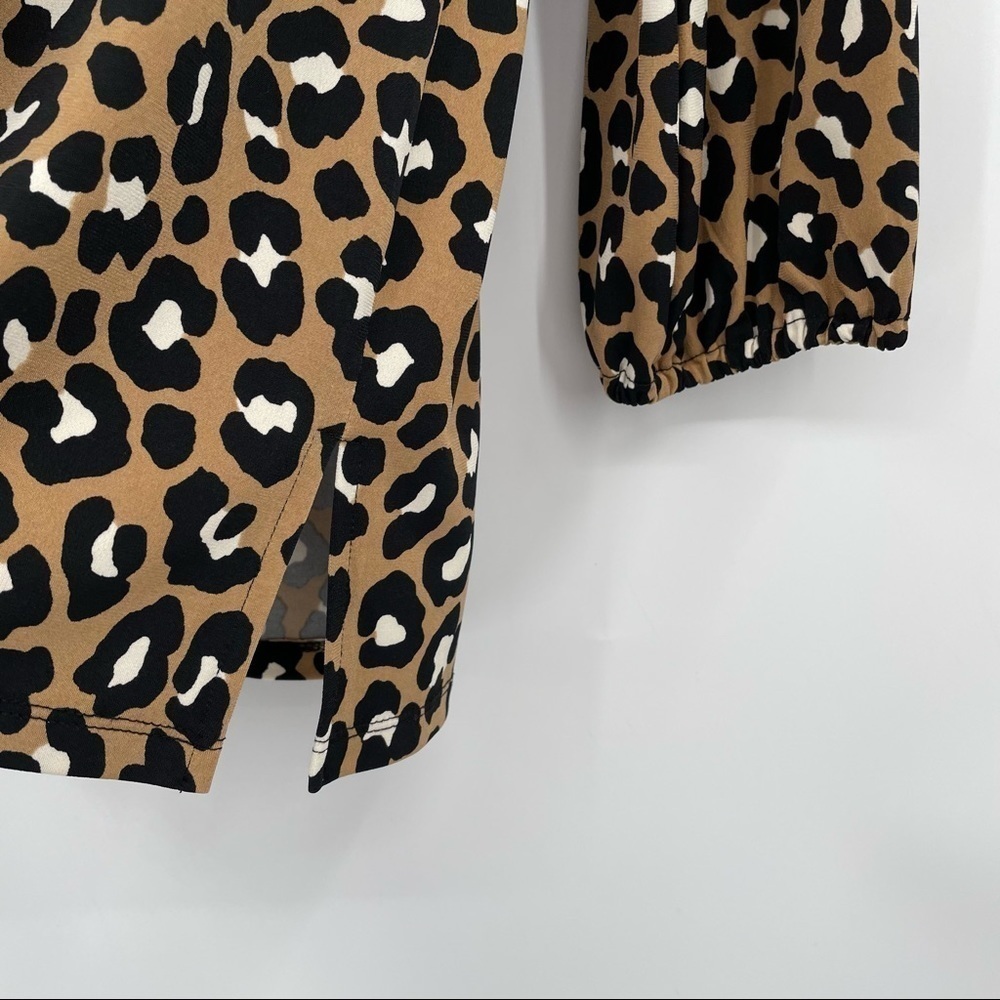 Michael Michael Kors Leopard Print Knit Blouse - Picture 7 of 10
